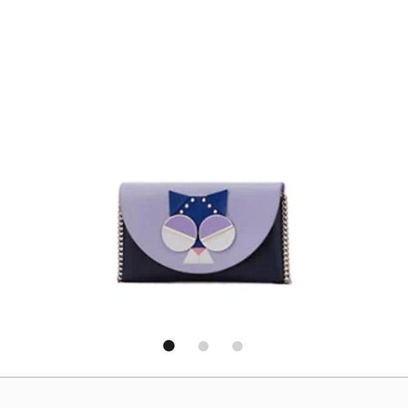 RARE *HOST PICK* Kate Spade NY Spademals Smitten Kitten wallet on chain - Picture 9 of 11